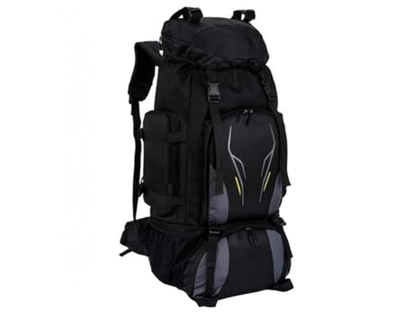 Mochila para Viajes Montañismo Escalada Camping Trekking 70L Hombres Mujeres macuto Impermeable Negro DED