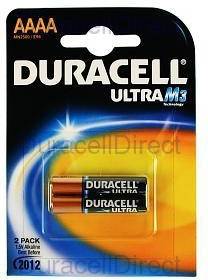 Duracell Pilas Especiales alcalinas aaaa de 15 v paquete 2 unidades lr8d425 diseñadas para digitales dispos pack ultra 1.5v mx2500 singleuse battery 18