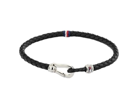 Pulsera de cuero auténtico TOMMY HILFIGER Negro 2790270S