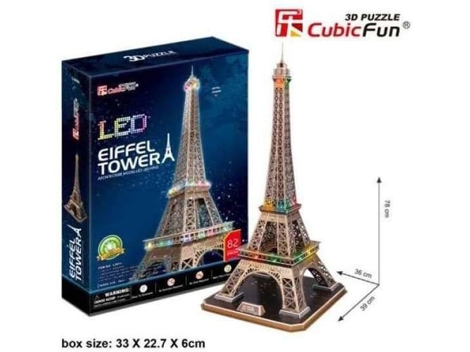 Puzzle 3d Torre eiffel toy planet led