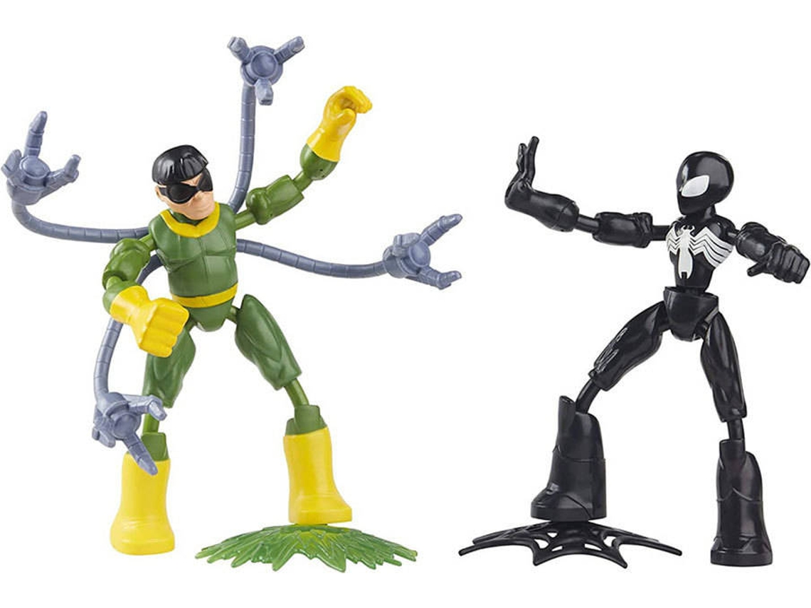 Spiderman et sa moto 2 en 1 figurine bend and flex 15cm