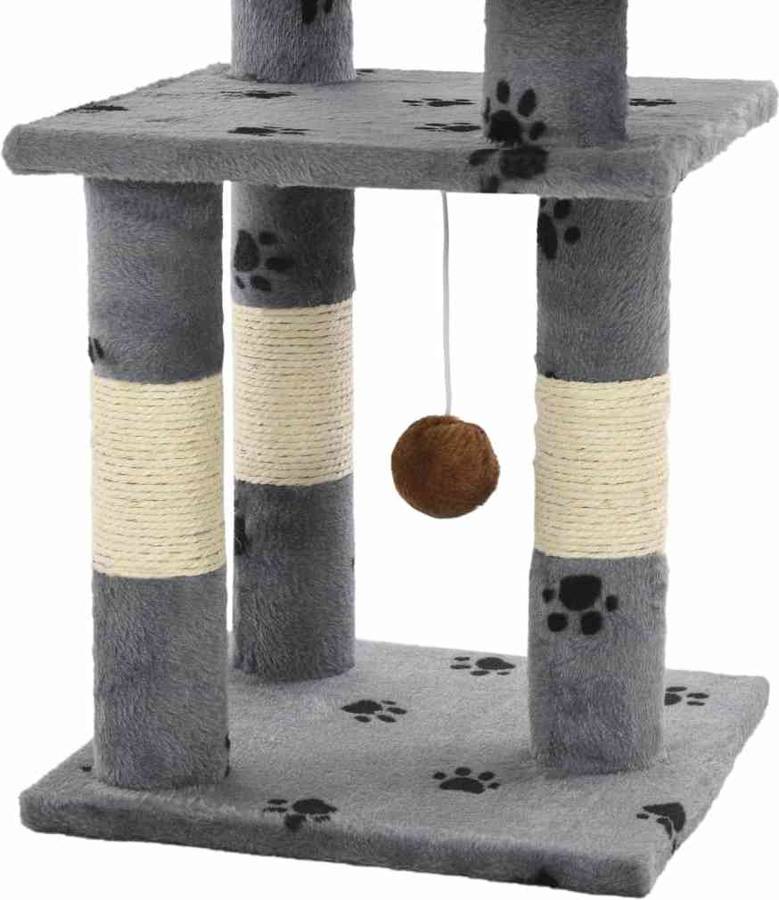 Rascador Árbol para Gatos VIDAXL c/ postes sisal Gris (65cm)