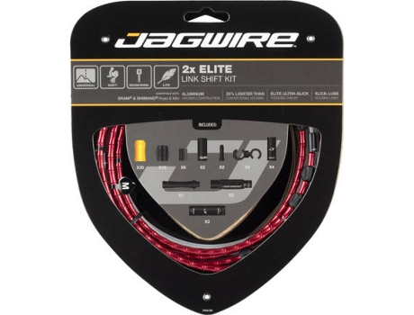 Kit JAGWIRE 2X Elite Link Shift Kit (Rojo - TU)