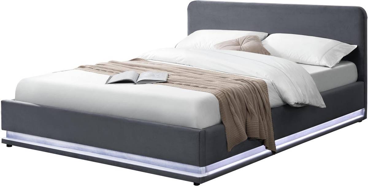 Cama CONCEPT U New York (Gris - Dimensiones del Colchón: 203x151x91 cm)