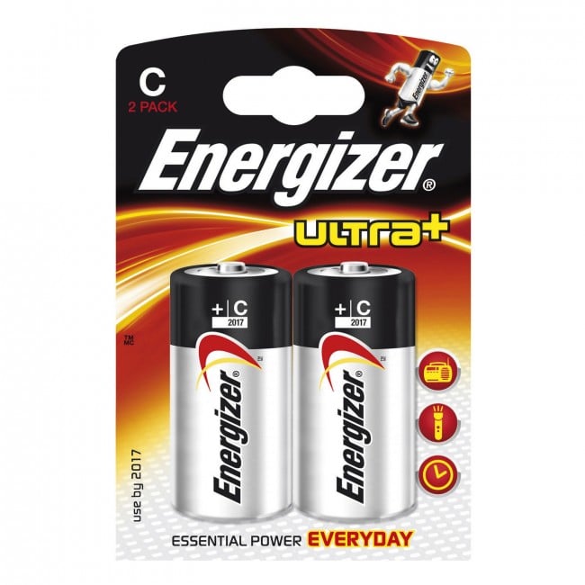 Energizer 633004 Blister de 2 pilas alcalinas ultra plus lr14 r14x2