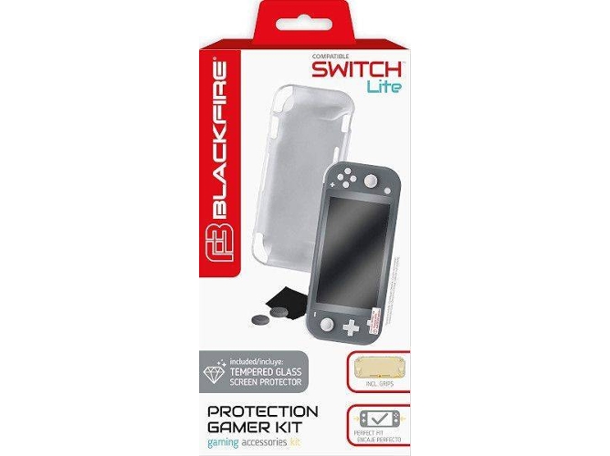 Kit Funda Protectora + Protector de Pantalla ARDISTEL Blackfire (Nintendo Switch Lite - vidrio Templado)