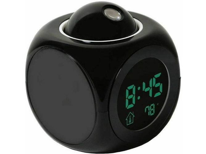 Reloj Despertador RITTEREC con Proyector Negro