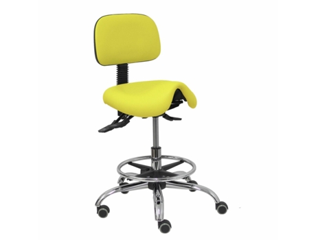 Taburete Ergonómico P&C Llanos bali Con ruedas Naranja