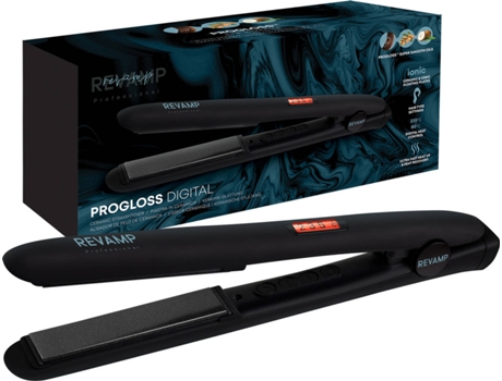 Plancha De Pelo revamp progloss digital para el con placas alisador profesional pantalla led st1000eu