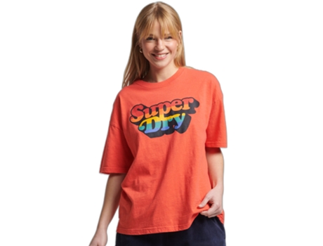 Camiseta de Mujer SUPERDRY Multicolor Rojo (XS)