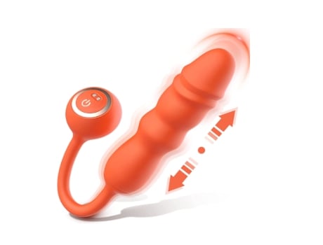 gSpot Thrust Vibrator Vibrador de Clítoris con 10 Modos de Vibración 9 Empujes Consolador Juguete Sexual Naranja BISBISOUS