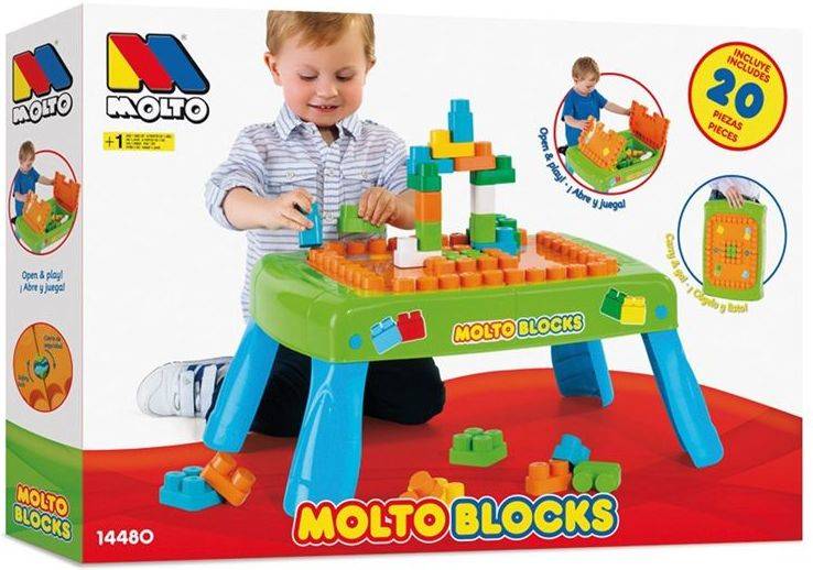 Juego Educativo MOLTO Mesa Blocos 20 Pcs (Edad Mínima: 1 Año - 39 x 10 x 56 cm)