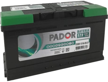 Baterías de Coche PADOR EFB (90 A -12 V -90 Ah)