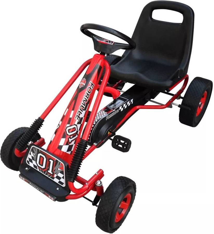 Kart VIDAXL con Pedales (Rojo - Edad Mínima: 3 Años)