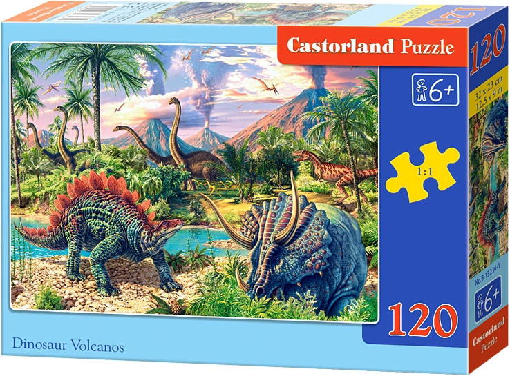 Puzzle CASTORLAND Dinosaur Volcanos (120 Piezas)