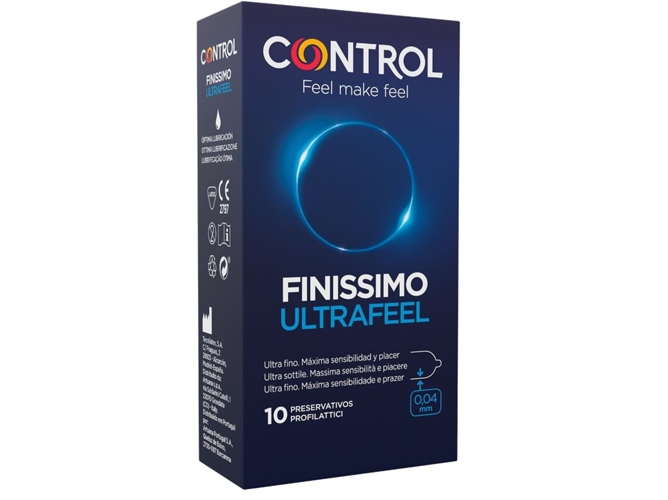 Control Preservativos Finissimo ultrafeel caja de condones gama sensibilidad lubricados ajuste perfecto sexo seguro 10