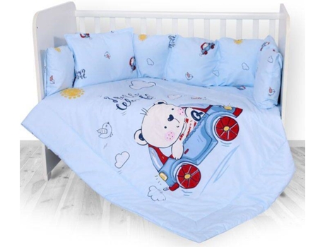 Juego de Textil de Cama LORELLI LILY Ranforce Bear & Car Blue (4 Piezas)