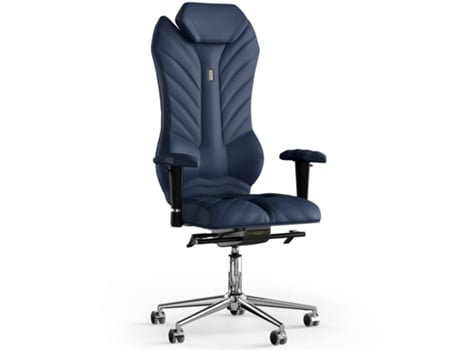 Silla de Oficina KULIK SYSTEM Monarch PU Cuero (Azul -130x50x50cm)