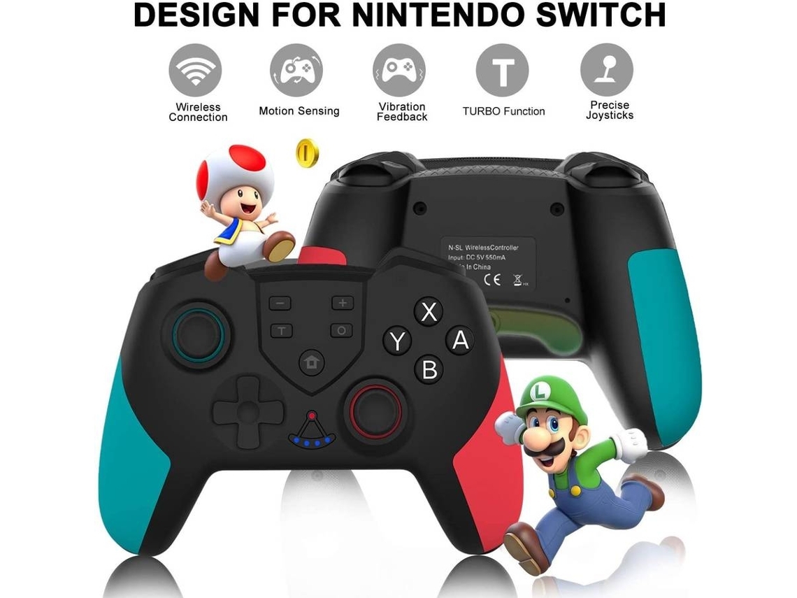 Mando Nintendo Switch Pro ENZONS (Bluetooth - Negro)