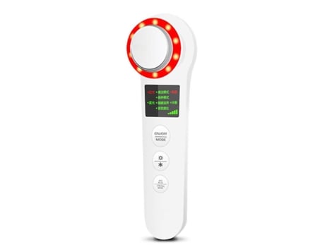 Dispositivo de belleza ultrasónico, dispositivo de belleza Facial multifuncional, masajeador de mesoterapia con máquina de belleza Led blanca BISBI...