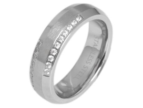 AKZENT Anillo de San Valentín/Compromiso/Amistad para Mujer en Acero Inoxidable – Tam.58 – 0037