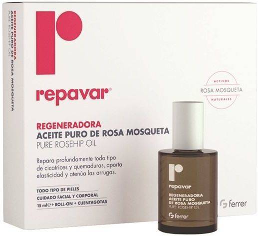 Aceite Corporal REPAVAR PURO ROSA MOSQUETA REPAVAR (15 ml)