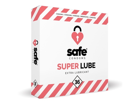 SAFE Condones con lubricante adicional Superlube 36 piezas SAFE