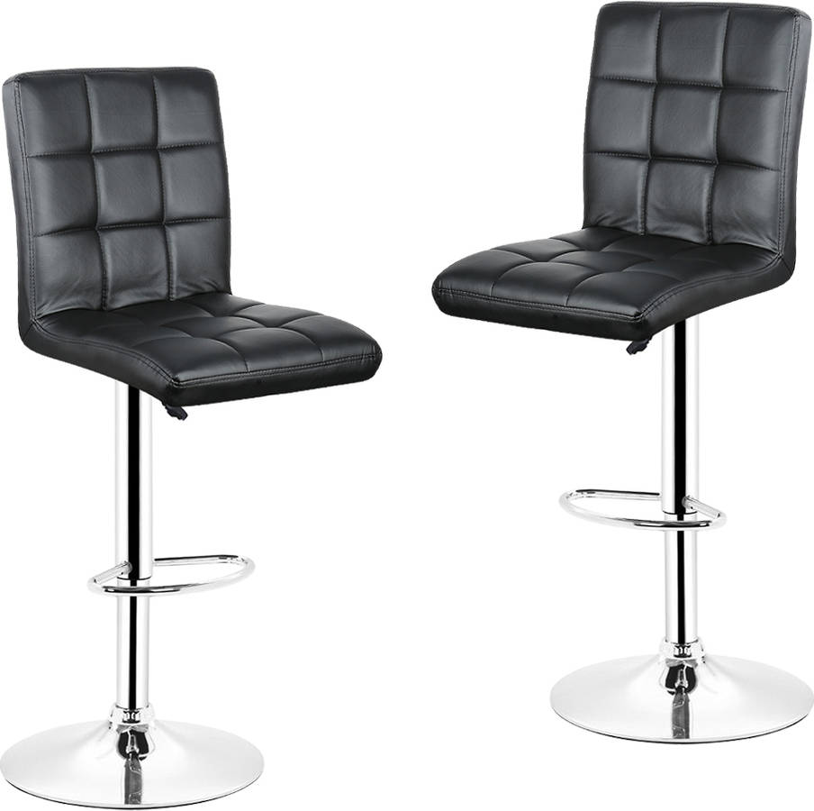 Conjunto de 2 Banco de Bar JEOBEST Negro (40x46x118cm)