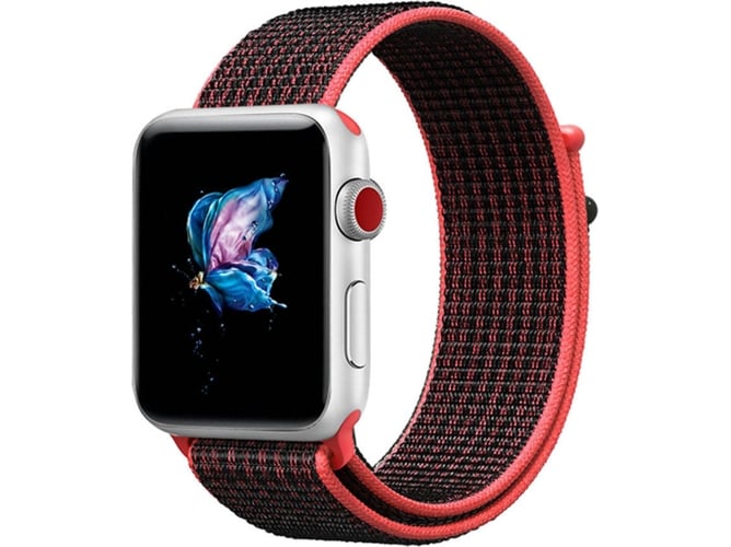 Correa Apple Watch 38, 40 mm WJS Nylon Rojo