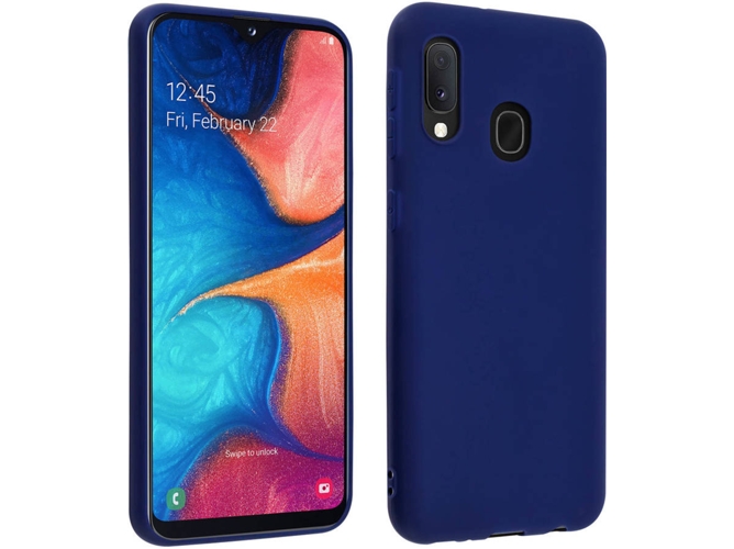 Carcasa Samsung Galaxy A20e AVIZAR Silicona Azul