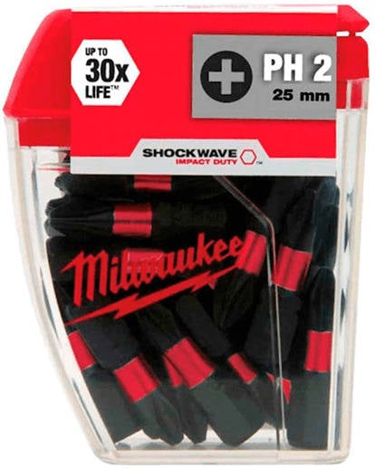 Milwaukee Conjunto De pontas ph2 – 25 puntas impacto shockwave ph225