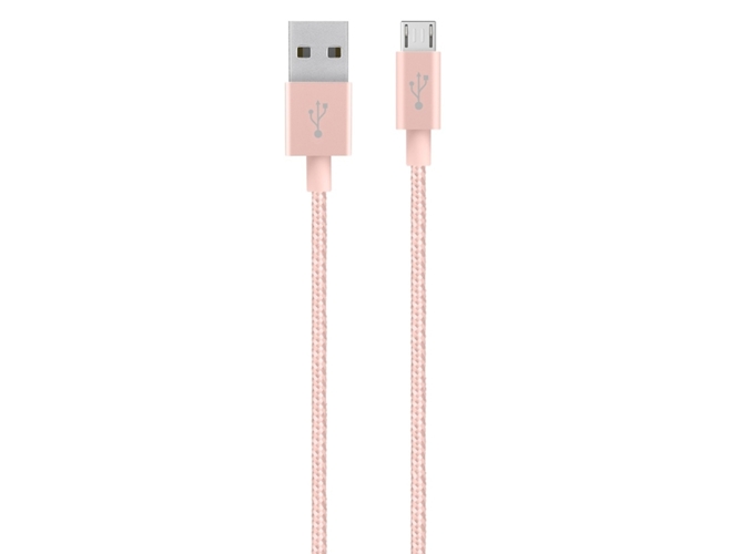 Cable BELKIN Mixit (USB - MicroUSB - 1.2 m - Oro Rosa)