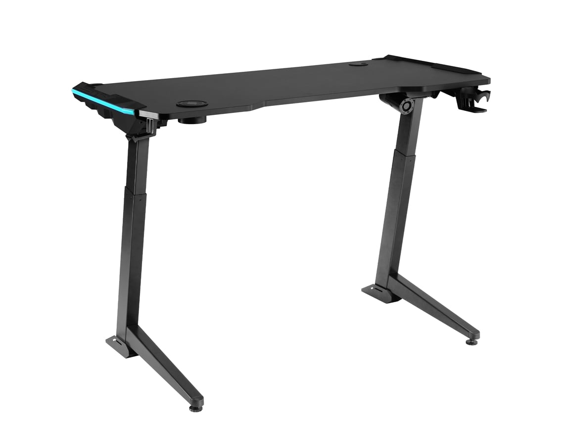 Mesa de escritorio gaming - Eléctrico con Altura Ajustable KSIX, Madera,  Negro
