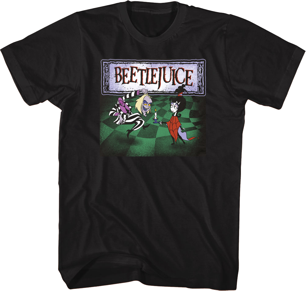 Camiseta Unisexo DEEPSTONE Animated Series Beetlejuice Negro (XXL)