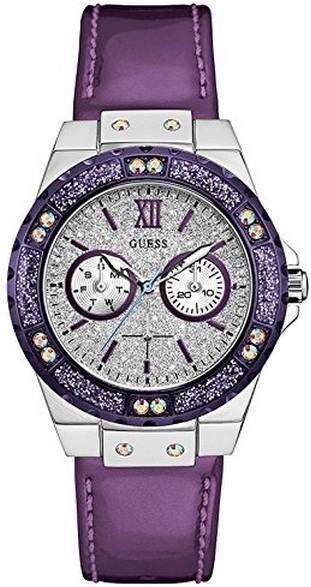 Reloj GUESS W0775L6 Mujer (Piel - Púrpura)