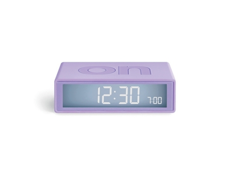 Reloj Despertador LEXON Flip+ Travel (Digital - Morado)