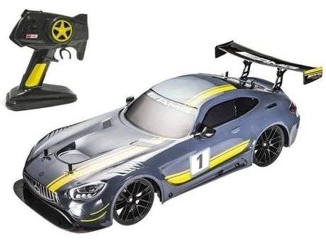 Coche Teledirigido RC MONDO Mercedes AMG GT3 (Gris - 47x20x12cm - Edad Mínima: 3)