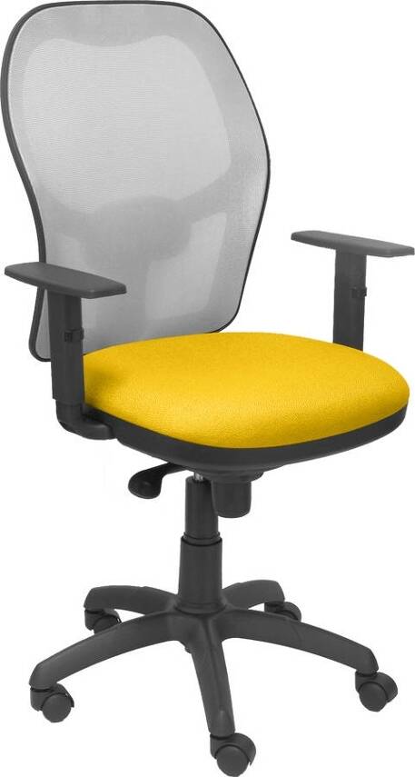 Silla de Escritorio Operativa PYC Jorquera Amarillo GR (Brazos Ajustables - Malla)