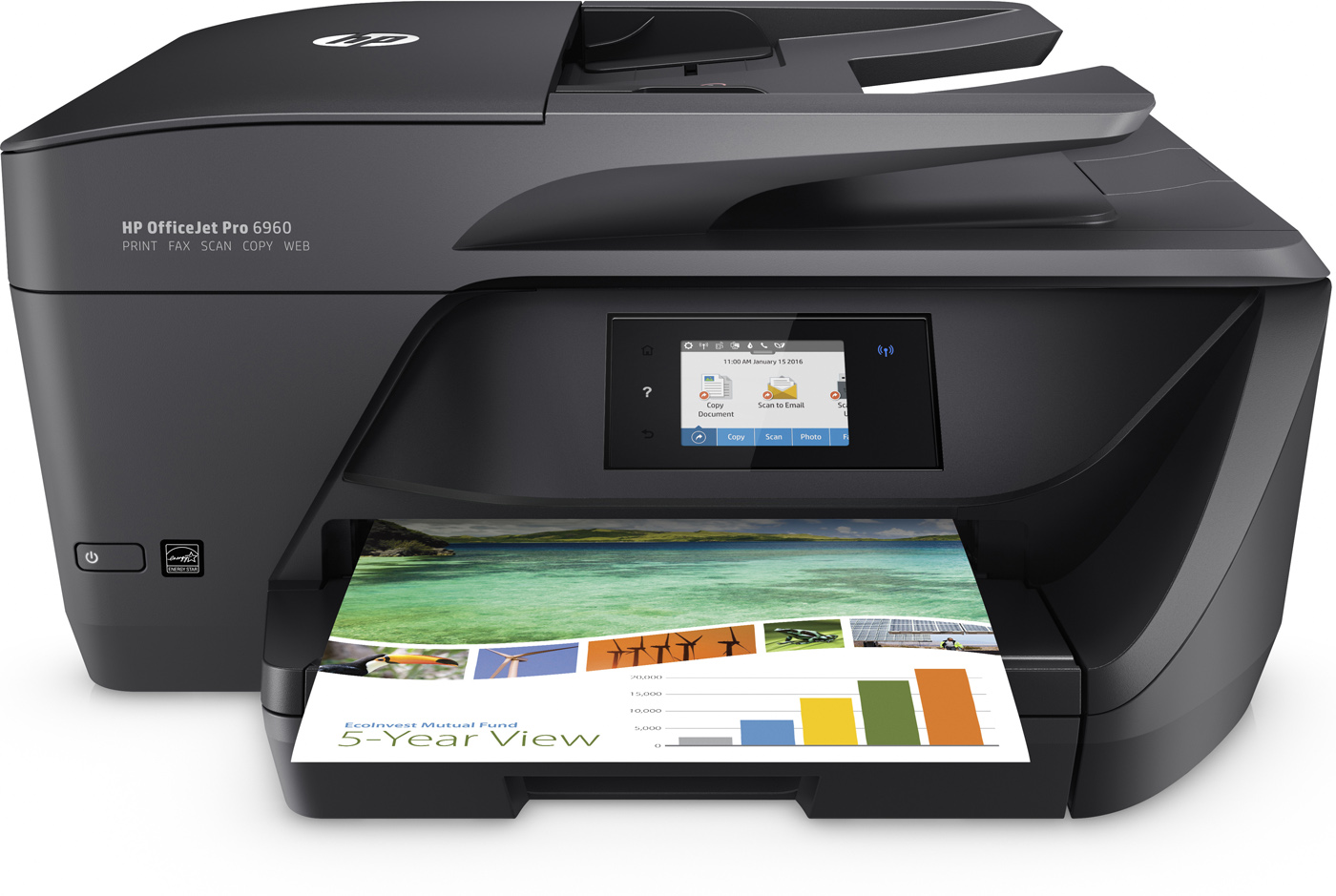 Impresora HP OfficeJet Pro 6960 RJ11 (Multifunción - Inyección de Tinta - Wi-Fi)