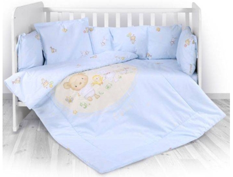 Juego de Textil de Cama Rejillas LORELLI LILY Ranforce Party Blue (5 Piezas)