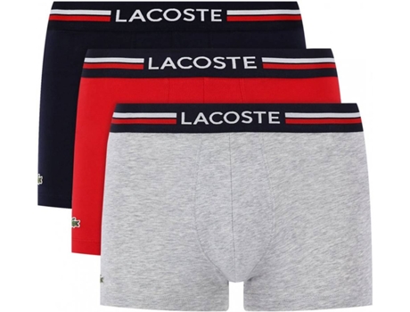 Paquete de 3 Boxers LACOSTE Algodón Hombre (XXL - Multicolor)