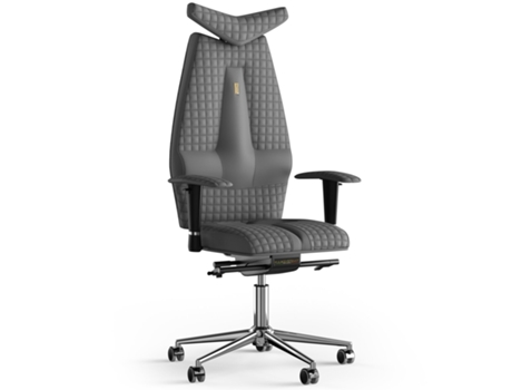 Silla de Oficina KULIK SYSTEM Jet Stitching PU Cuero (Cinzento -130x50x50cm)