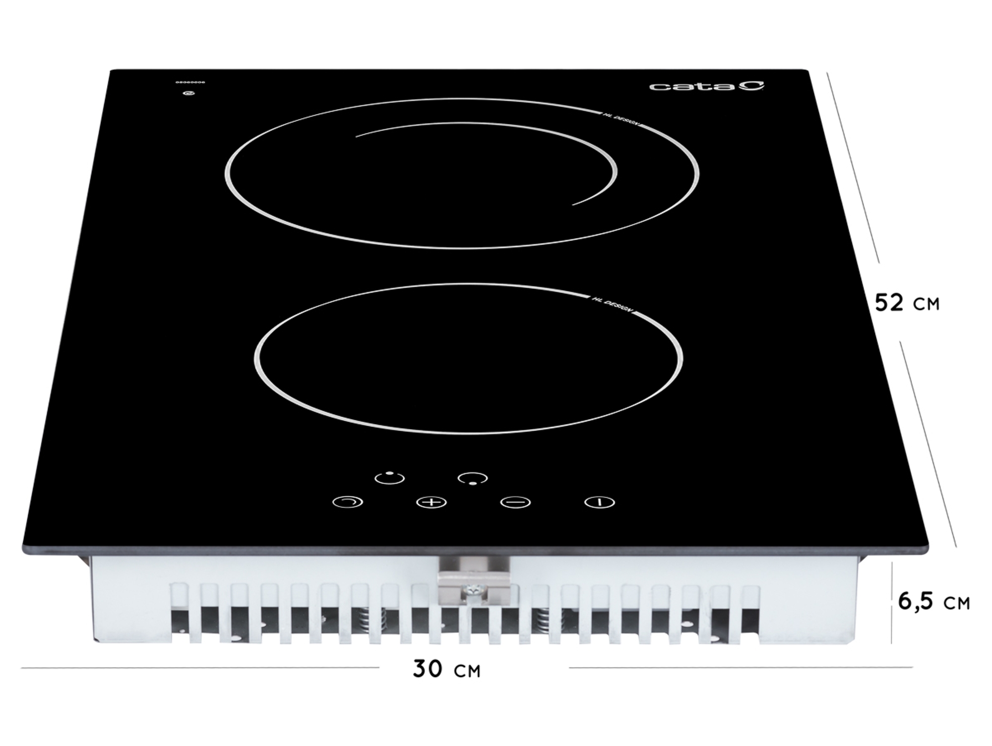 ENCIMERA CATA TD302 VITRO, MODULAR, SIN MARCO, TOUCH CONTROL, 2 FUEGOS