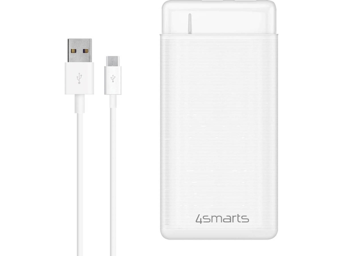 Powerbank Blanca Con 2 usb de 21 a y 1 20 000mah go2 4smarts 20000 2xusb