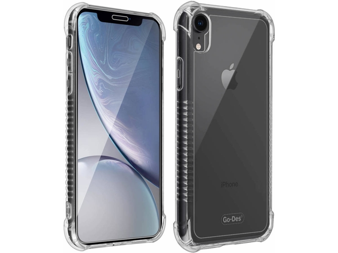 Funda y Protector de Cristal Templado iPhone XR AVIZAR 4 en 1 Transparente