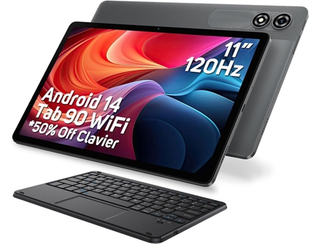 Tablet BLACKVIEW Tab90Wifi Teclado K1(10.92'' - 12 GB - 128 GB - Gris)