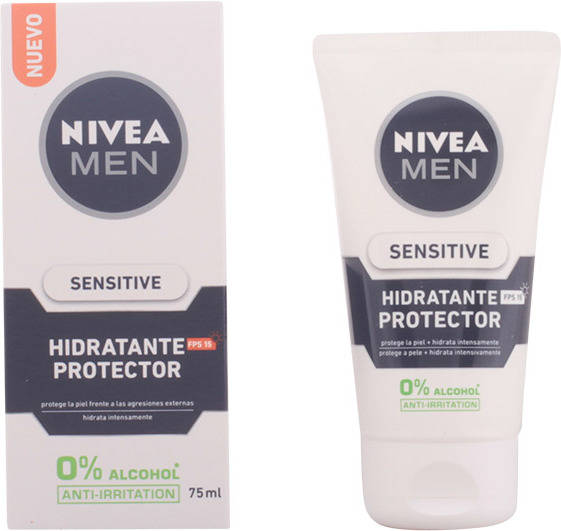 Hidratante Facial Nivea men sensitive protector 0 alcohol spf15 75 ml fp15 1 x antirritación crema para hombres 4