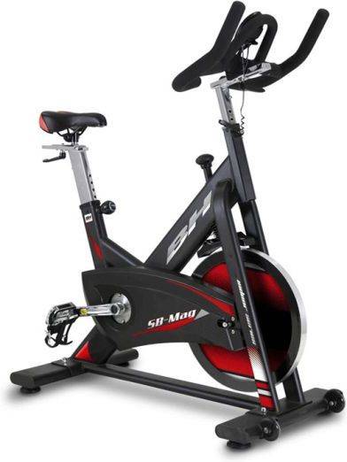 Bicicleta de Spinning BH FITNESS SB Mag H9168 (Plateado - 119x64x104cm - Volante: 18 kg - Hasta 110 kg)