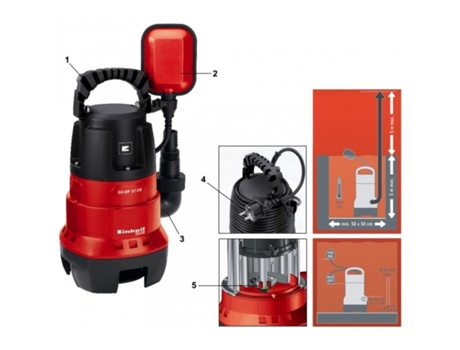 EINHELL Gh Dp 3730 Electrobomba Sumergible para Agua Oscura 370 Vatios