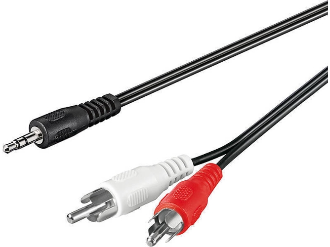 Cable de Audio GOOBAY (50 cm - Negro)